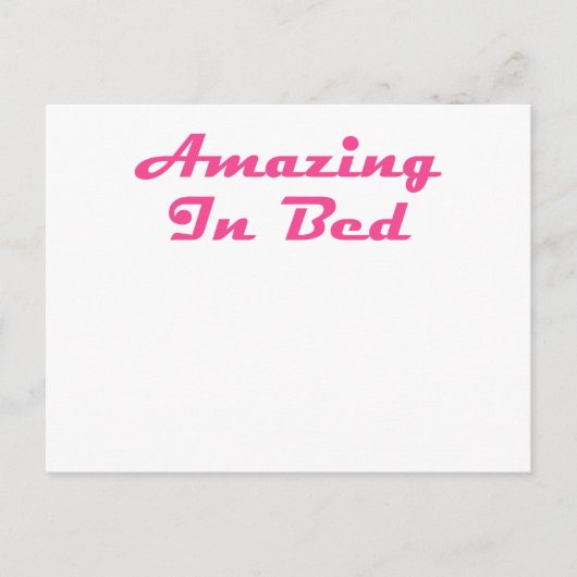 Verbazingwekkend in bed briefkaart (Voorkant)