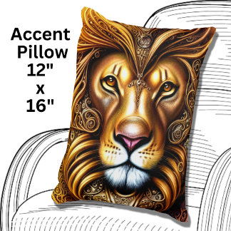 Verbazingwekkend mooie Golden Lion Accent Kussen