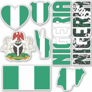 Verbazingwekkend Nigeria vormt nationale symbolen Sticker