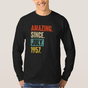 Verbazingwekkend sinds juli 1957 65 jaar oud en 65 t-shirt