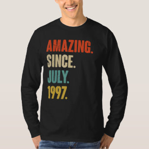 Verbazingwekkend sinds juli 1997 25 jaar oude Gift T-shirt