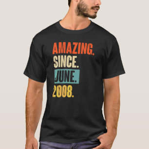 Verbazingwekkend sinds juni 2008 14 jaar oud 14e v t-shirt