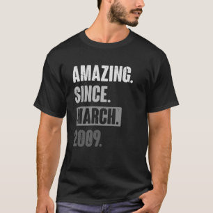Verbazingwekkend sinds maart 2009, 14de verjaardag t-shirt