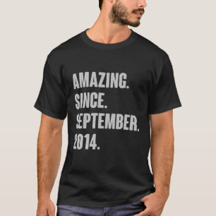 Verbazingwekkend sinds september 2014, geboortegro t-shirt