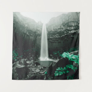 Verbazingwekkend uitzicht van de waterval van Svar Wandkleed