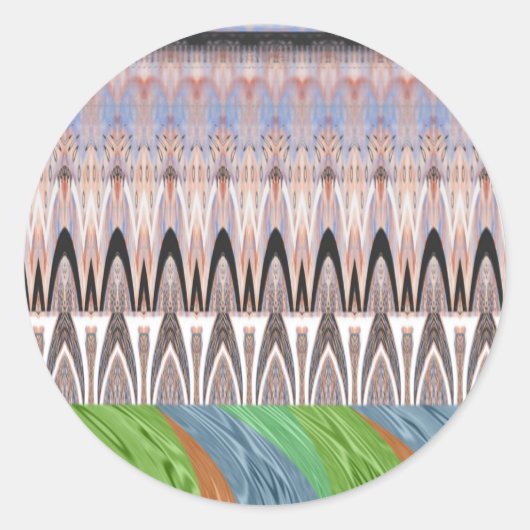 Verbazingwekkende Abstracte Pattern Art Print Ronde Sticker (Voorkant)