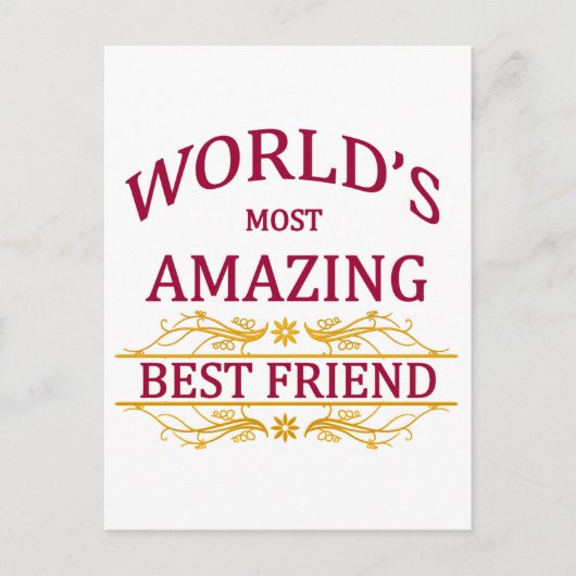 Verbazingwekkende beste vriend briefkaart (Voorkant)