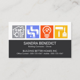 Verbazingwekkende Bouwers Service Logos Constructi Visitekaartje