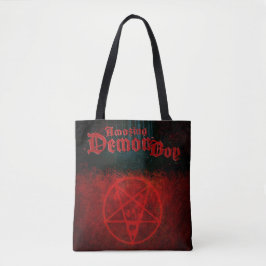 Verbazingwekkende Demon Boy Logo & Pentagram Canva Draagtas
