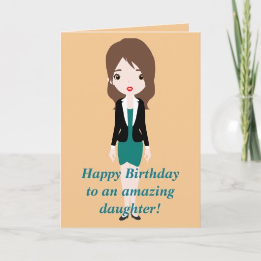 VERBAZINGWEKKENDE DOCHTER VERJAARDAG KAART (Voorkant)