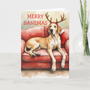 Verbazingwekkende Great Dane Kerstkaart Kaart