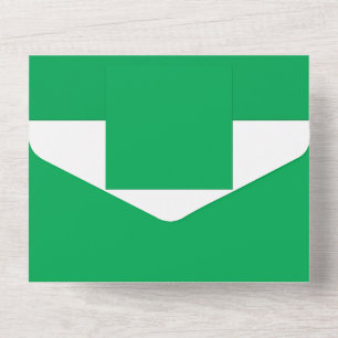 Verbazingwekkende groene achtergrond met wit rando all in one uitnodiging