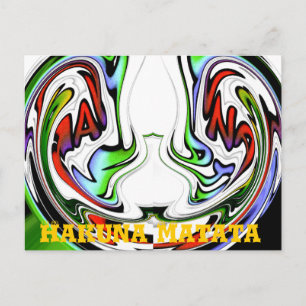 Verbazingwekkende Hakuna Matata Whirl Art Print Briefkaart
