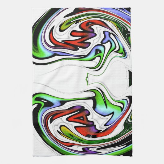 Verbazingwekkende Hakuna Matata Whirl Art Print Theedoek (Verticaal)