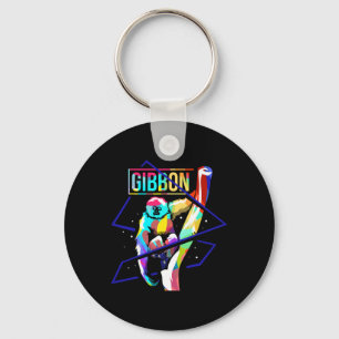 Verbazingwekkende Hylobates Lar Lesser Ape Gibbon Sleutelhanger