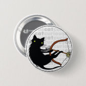 Verbazingwekkende kat met Bow Ronde Button 5,7 Cm (Voorkant /achterkant)