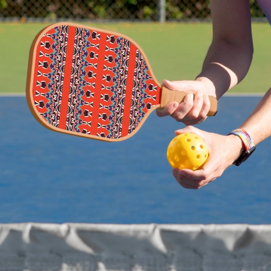 Verbazingwekkende kleurrijke Zuid-Afrikaanse tradi Pickleball Paddle (Insitu)