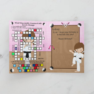 Verbazingwekkende Meisjes Karate Geheime Bericht G Kaart