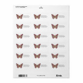 Verbazingwekkende Monarch Vlinder Quilt Patroon La Etiket (Full Sheet)