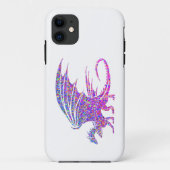 Verbazingwekkende Paarse Mozaïek Dragon Case-Mate iPhone Case (Achterkant)