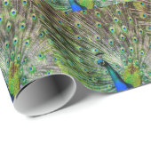Verbazingwekkende Pauw en veren foto accessoires Cadeaupapier (Rol Hoek)