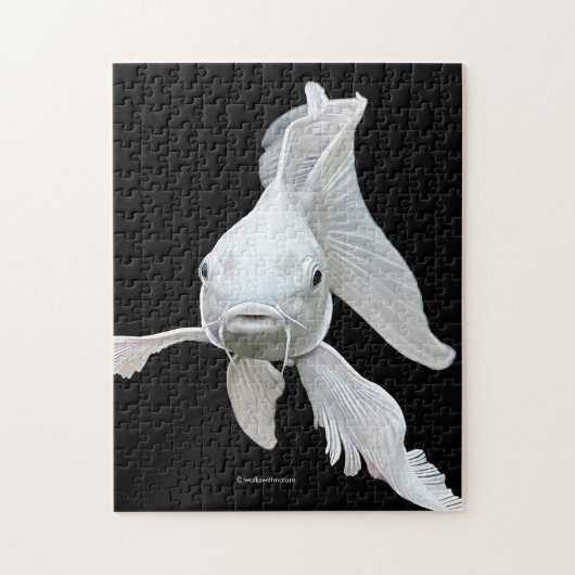 Verbazingwekkende platina vlinder Koi Karper Legpuzzel (Verticaal)