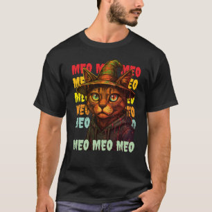 Verbazingwekkende psychedelische heksenkat meester t-shirt