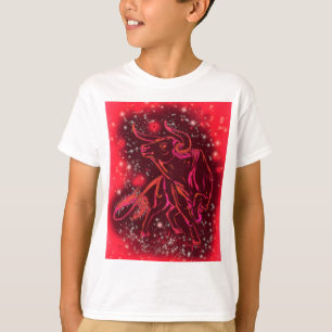 Verbazingwekkende Rode Neon Stier Rennende Kindere T-shirt