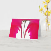 Verbazingwekkende rode roos onder de witte hemel.p kaart (Gele Bloem)