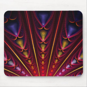 Verbazingwekkende Roze Geel Zwart Fractal Muismat