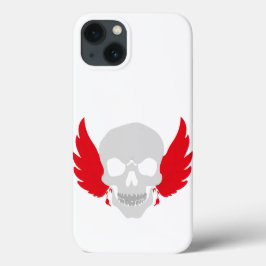 Verbazingwekkende schedel met vleugel iPhone 13 hoesje