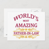 Verbazingwekkende schoonvader briefkaart (Voorkant / Achterkant)