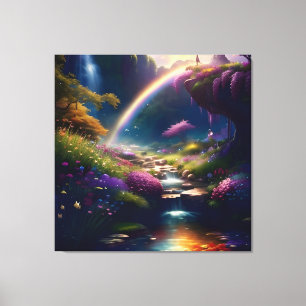 Verbazingwekkende Splendor waterval Landschap 4 Canvas Afdruk