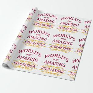 Verbazingwekkende stap-vader cadeaupapier