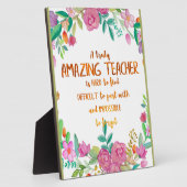 Verbazingwekkende taakomschrijving van de leraar fotoplaat (Zijkant)