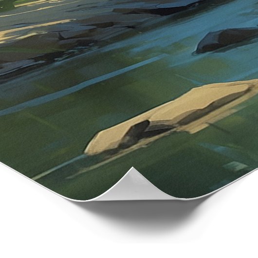 Verbazingwekkende Tijger Hardlopen in het Oerwoud  Poster (Hoek)