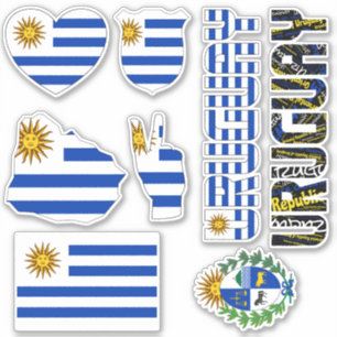 Verbazingwekkende Uruguay-vormen nationale symbole Sticker
