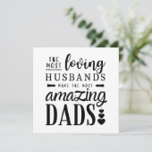 Verbazingwekkende vaders, liefdevolle echtgenoten kaart (Staand voorkant)