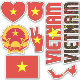 Verbazingwekkende Vietnam vormen nationale symbole Sticker