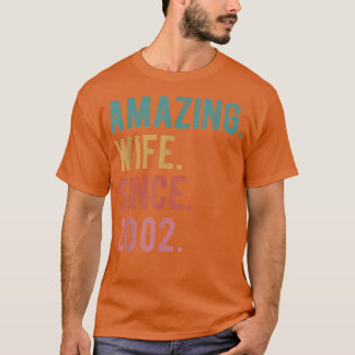 Verbazingwekkende vrouw sinds 2002 20th Wedding Ju T-shirt