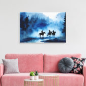 Verbazingwekkende waterverf schilderij van native  canvas afdruk (Insitu (Woonkamer))