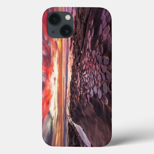 Verbazingwekkende zonsondergang in de getijdepools Case-Mate iPhone case (Achterkant)