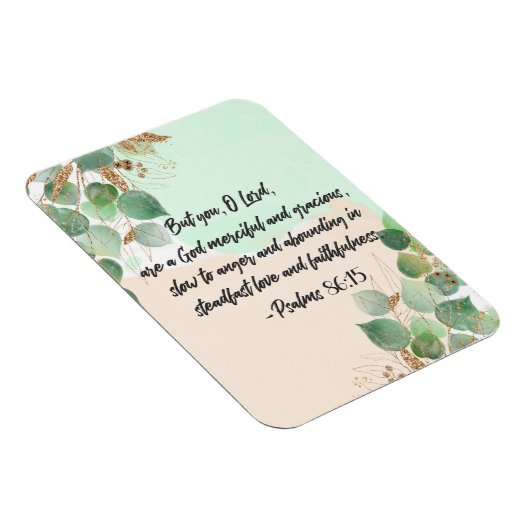 Verbe Bible Psaume Vert Écriture Magnet (Côté Droit)