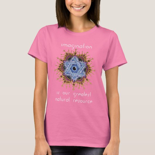 "Verbeelding is onze grootste natuurlijke hulpbron T-shirt (Voorkant)