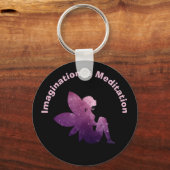 Verbeelding: Meditation Fairy Black Sleutelhanger (Voorkant)