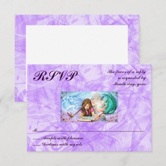 Verbeelding RSVP Kaartje (Voorkant / Achterkant)