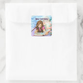 Verbeelding Vierkante Sticker (Tas)