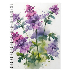 Verbena - Watercolor bloemen Notitieboek
