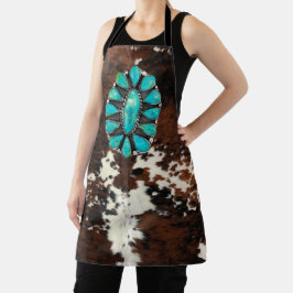 Verberg en turquoise schort