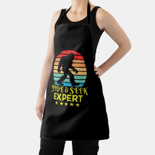 Verberg en zoek expert Bigfoot Grappig Schort (Insitu)